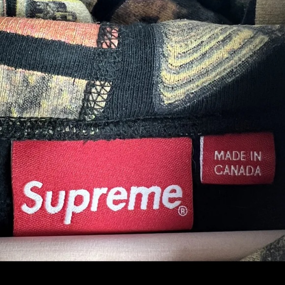 RARE Supreme Thrills All Over Print Hoodie Men’s S Black SS17 Playboi Carti - Picture 9 of 11